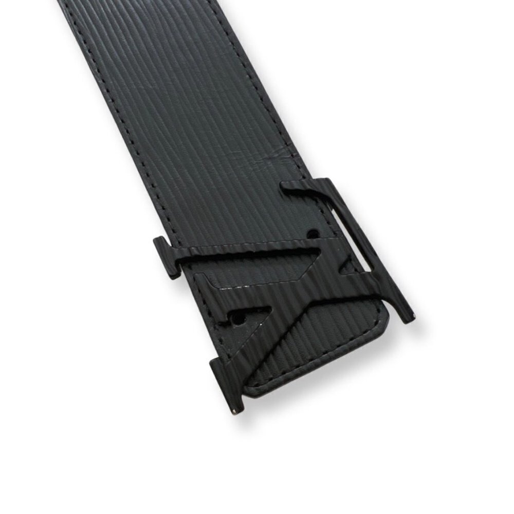 LOUIS VUITTON Belt Men's Brand Epi Leather LV Initial Noir Black M9229 90/36 - Picture 2 of 6
